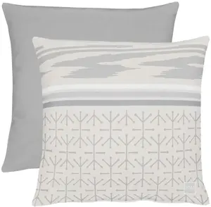 Декоративная подушка APELT "3964", двусторонний чехол с наполнителем, 1 шт 45х45 см, серый