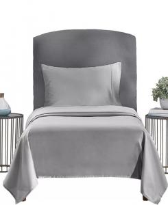 Комплект постельного белья из мягкого хлопка — плотность нитей 400, 100% хлопковый сатин California Design Den, серый
