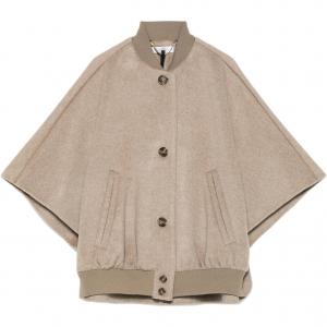 MaxMara Пальто-накидка из шерсти Max Mara, Beige