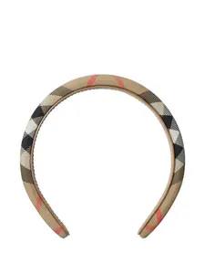 Ободок в клетку Vintage Check Burberry Kids, коричневый