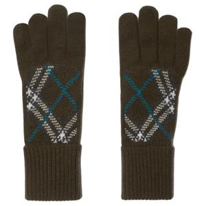 Вязаные перчатки в рубчик Burberry, коричневый