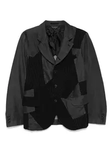 Пиджак в технике пэчворк Black Comme Des Garçons, черный