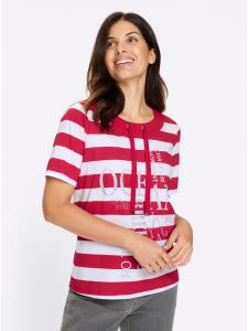 Sieh an! Рубашка с короткими рукавами в красно-белую полоску