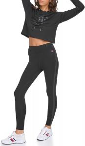 Женская легкая укороченная толстовка с капюшоном Tommy Hilfiger с монохромным логотипом, Black