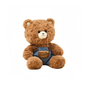 Плюшевая кукла в комбинезоне Bear Dolls высотой 25 см LALABABY, коричневый