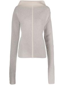 Rick Owens джемпер с высоким воротником и удлиненными рукавами, серый