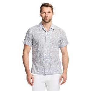 Мужская рубашка с коротким рукавом и застежкой на пуговицах saltwater dunes Izod, Blue Surf