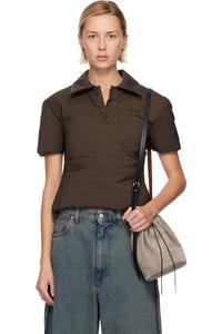 Поло с подкладкой Mm6 Maison Margiela, коричневый