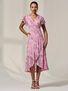 Платье-миди с запахом для миниатюрных Jolie Moi