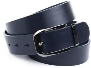 Кожаный ремень Anthoni Crown, повседневный цельнокожаный ремень шириной 3,5 см, синий