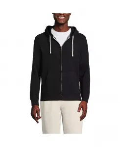 Мужская худи с длинным рукавом Serious Sweats на молнии Lands' End, черный