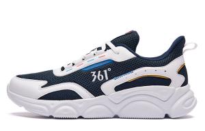 Кроссовки мужские низкие 361 Degree белый / чернильно-синий 361°