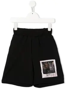 Спортивные шорты с нашивкой Roberto Cavalli Junior, черный