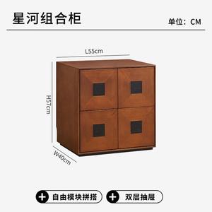 Yu Senyi Комод для гостиной и спальни из массива дерева в античном стиле, с ящиками и дверцами, цвет antique