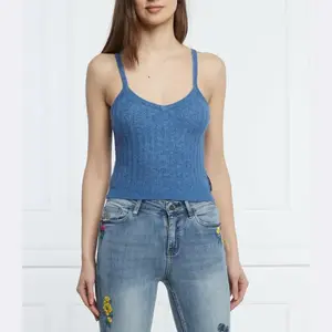 Укороченный шерстяной топ Dalenes Silvian Heach, синий