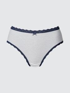 Трусы с высокой посадкой в полоску Uniqlo, 01 off white