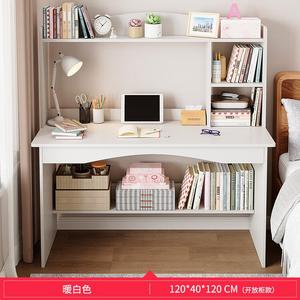 Стол 120 см с полками и стулом, теплый белый