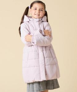 Длинное стеганое пальто приталенного силуэта с расклешенной юбкой Avv, цвет Pink