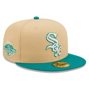 Мужская приталенная кепка New Era Natural/Teal Chicago White Sox Mango Forest 59FIFTY