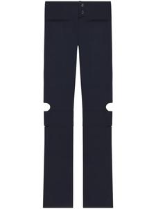 Courrèges брюки с пряжками, синий