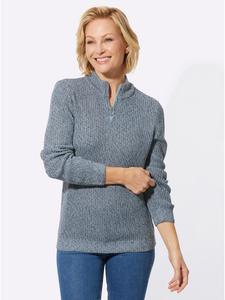 Свитер с воротником-стойкой в меланжевом цвете аквамарин-камень WITT WEIDEN