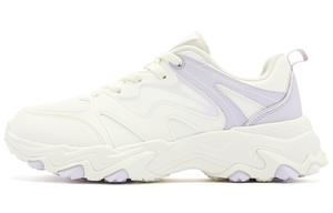 QIAODAN Кроссовки женские, противоскользящие, износостойкие, низкие, повседневные, белые, фиолетовые