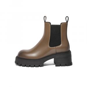 Челси ботинки 14,5 см 6,5 см женские BELLE, коричневый-Unlined