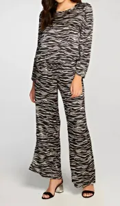 Шелковые брюки с широкими штанинами в зебровую полоску Chaser