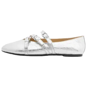 Туфли Мэри Джейн Indy Flat, женские, серебристые MICHAEL KORS, Silver