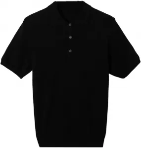 Мужской свитер с коротким рукавом из смеси шелка и шерсти, с отложным воротником