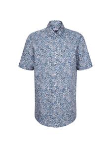 Рубашка делового покроя Regular Fit SEIDENSTICKER, светло-синий/темно-синий