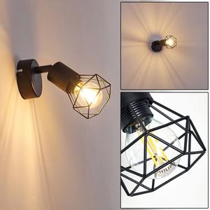 Регулируемый винтажный настенный светильник »Borio« из металла черного цвета hofstein