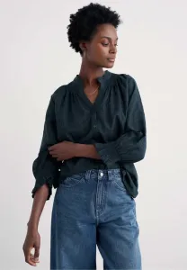 Блузка с пуговицами цвета дикого щавеля Seasalt Cornwall, Navy - Skath Maritime Hedgerow