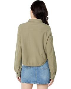 Куртка bobi Los Angeles Knit Twill Shirt Jacket, цвет Basil