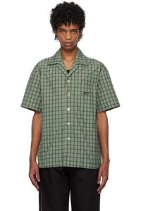 Чековая рубашка с коротким рукавом Kijun, зеленый