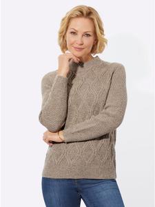 Свитер с воротником-стойкой бежевого меланжа WITT WEIDEN