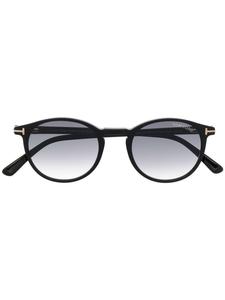 TOM FORD Eyewear солнцезащитные очки Andrea в круглой оправе, черный