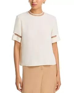 Топ Manica Corta с сетчатой отделкой Fabiana Filippi, белый