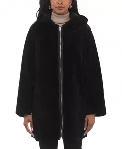Двусторонняя парка из фактурной овчины Gorski, черный