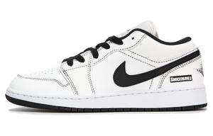 Кроссовки Air Jordan 1 Vintage Basketball Shoes Women's Low-top White/Black, белый/черный