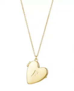 Золотое ожерелье с инициалом в виде сердца Adornia, gold-f