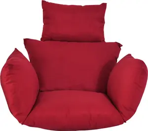 Подушка для плетеного кресла, подушка для кресла-яйца, для использования в помещении и на улице, утолщенная подушка для подвесного кресла, бордового цвета (не гамак) ele eleoption
