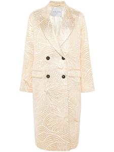 Forte Forte двубортное пальто с эффектом металлик, золотистый