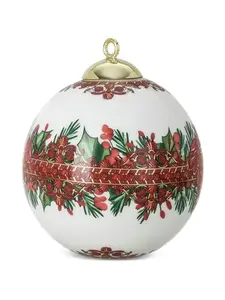 Елочный шар с декором medusa, 9,1 см, Versace, белый