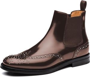 Женские туфли YDN с закрытым носком, стразами, балетки, ботильоны на низком эластичном каблуке, на пуговицах, для офиса, прогулок и вечеринок, размер 4-16 US, Brown