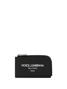 Кошелек с круговой молнией и логотипом DOLCE & GABBANA, черный
