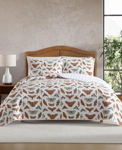 Комплект постельного белья Wilford Butterfly из хлопка, двусторонний, 3 предмета, размер Full/Queen Eddie Bauer, светло-бежевый