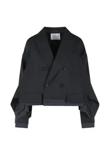 Многослойный пиджак Sacai, черный