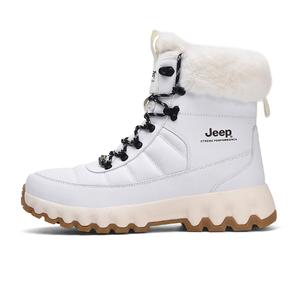 Зимние ботинки Jeep стеганые с меховой опушкой, белый