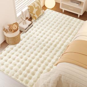 Xinglianxin Ковер 80х200 см из искусственного кроличьего меха, моющийся, для спальни, Cream Style, Cloud Rabbit - Lemon Grass Green